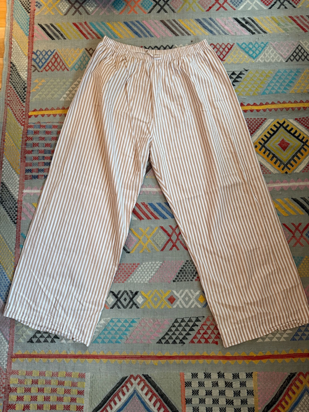 Boheme cotton poplin strip pants - L/XL